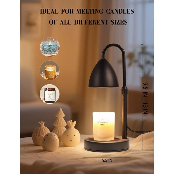 Candle Warmer Lamp with Timer Dimmable, Lamp Candle Warmer Birthday Gifts for Wo - Picture 2 of 8